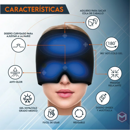 NUEVO Gorro Gel Terapéutico Alivio Migraña y Estrés