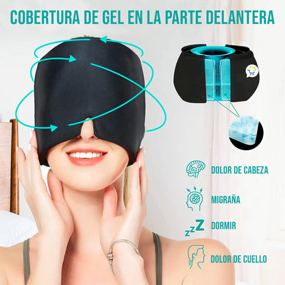 NUEVO Gorro Gel Terapéutico Alivio Migraña y Estrés